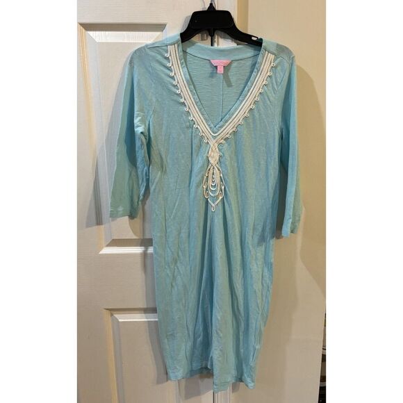 Lilly Pulitzer Women's Nightgown Sz M Light Blue - Picture 1 of 6